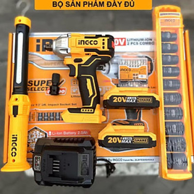 MÁY SIẾT BULONG DÙNG PIN LITHIUM-ION 20V INGCO CIWLI2038 - HÀNG CHÍNH HÃNG