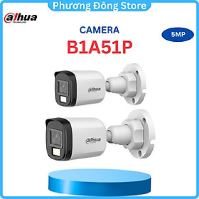 Camera TVI 4 in 1 DAHUA 5.0 Megapixel DH-HAC-B1A51P-U-IL-A - Hàng chính hãng