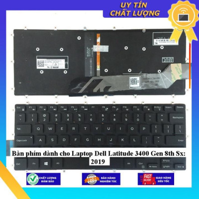Bàn phím dùng cho Laptop Dell Latitude 3400 Gen 8th Sx: 2019 - Hàng Nhập Khẩu New Seal