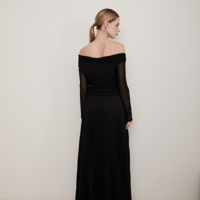 DOTTIE - Áo kiểu trễ vai - Đen - T0783