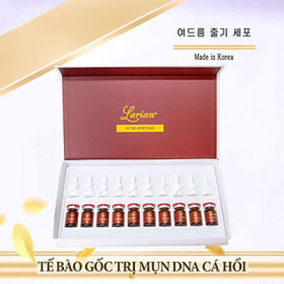 Hộp 10 lọ Tế bào gốc xóa sạch mụn,mờ thâm do mụn DNA cá hồi 10ml (LARIAN ACNE AMPOULE)