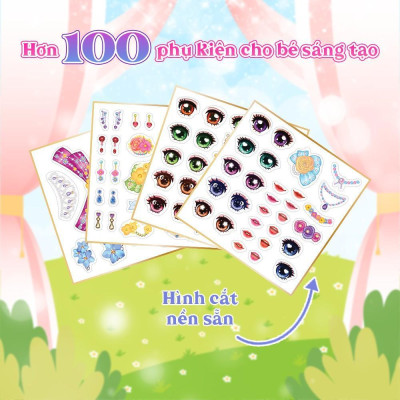Sách - Trang Điểm Công Chúa Mia - Cô Dâu Ngọt Ngào - Tô Màu Và Bóc Dán Hơn 100+ Stickers Xinh Đẹp Cho Bé Gái - Megabook