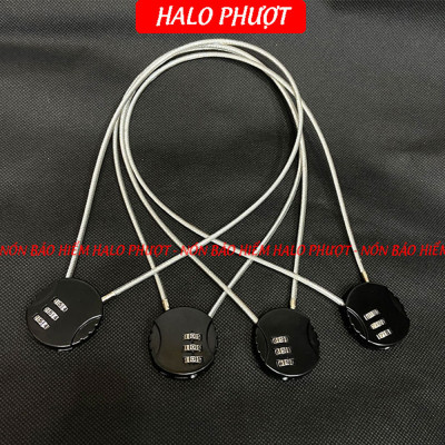 Ổ Khóa Dây Cáp Mật Khẩu 3 Chữ Số Chống Trộm Cho Nón Bảo Hiểm, Hành Lý