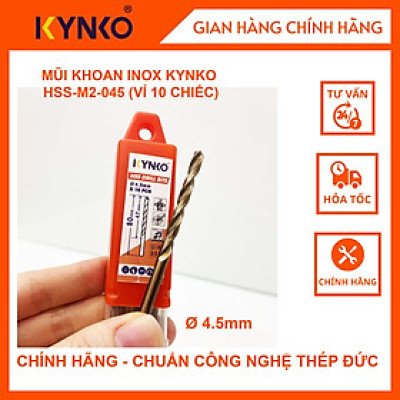 MŨI KHOAN INOX KYNKO HSS-M2-045 đường kính phi 4.5mm