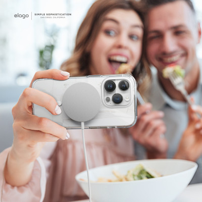 Ốp Lưng Trong Suốt Elago Mag Hybird Clear Case Sạc Không Dây Dành Cho iPhone 15 PRO MAX / iPhone 15 Pro - HÀNG CHÍNH HÃNG