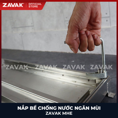 Nắp bể ngầm chống nước ngăn mùi inox ZAVAK MHE*-60 / KT 60x60cm, lát gạch 3cm, tải 500kg