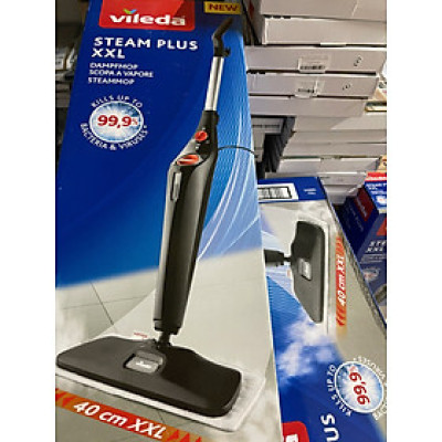 Cây lau nhà hơi nước Vileda XXL Plus bản chữ nhật 2 khăn Hàng chính hãng