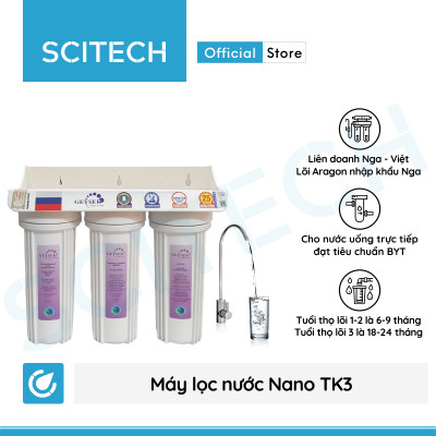 Máy lọc nước Nano TK by Scitech (Không dùng điện, không nước thải, 3 đến 9 cấp lọc) - Hàng chính hãng