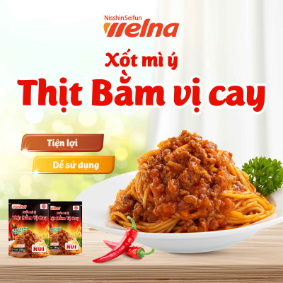 [Tặng 1 Gói] Combo 7 Gói Xốt Mì Ý Hương Vị Thịt Bằm Vị Cay - Nisshin Seifun Welna Shop