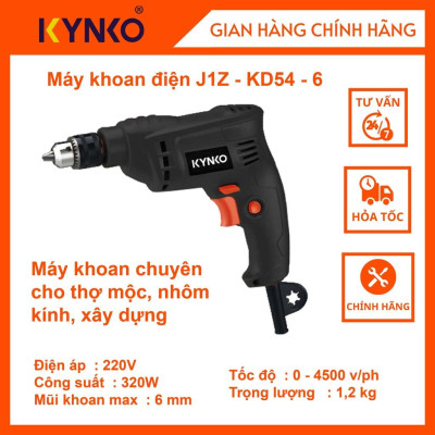 Máy khoan điện cầm tay chính hãng Kynko đầu 6mm J1Z- KD54 -6 # 6541 giá tốt