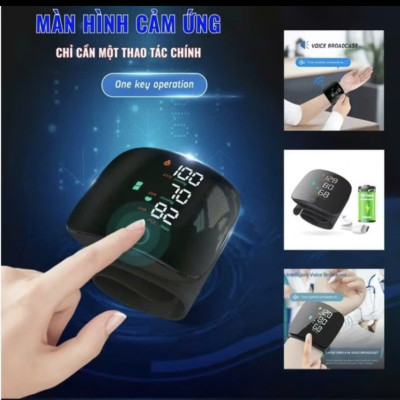 Máy Đo HuyếttÁp CổTay Thông Minh, Màn Hình LED, GiọngNói Tiếng Việt, Bản Sạc Pin Tiện Lợi đèn pha led ốp trần