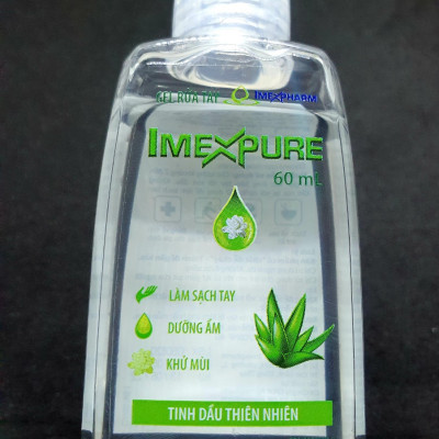 IMEXPURE 60ml - Gel rửa tay sát khuẩn hiệu quả của IMEXPHARM