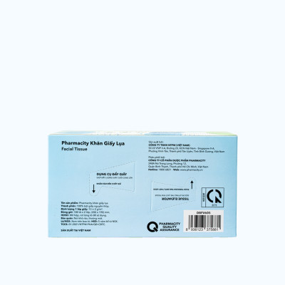 Khăn giấy lụa Pharmacity (Hộp 180 tờ)