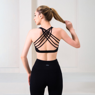 Set đồ tập Yoga Gym 8 dây Thiết kế cao cấp Hibi Sports Mã H101 - Áo bra 8 dây - Quần lưng cao phối lưới tôn dáng - Áo có mút nâng ngực