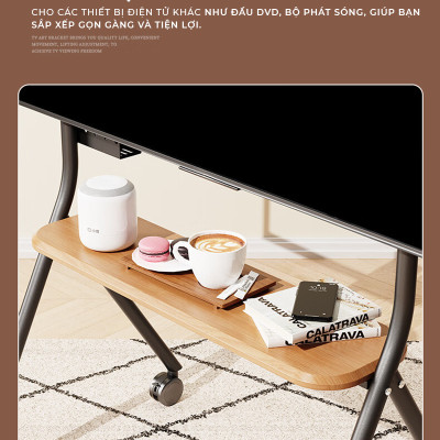 Giá treo tivi di động 32-80 INCH kệ treo tivi có bánh xe di chuyển khung thép phủ sơn chắc chắn thương hiệu IGA - GM189