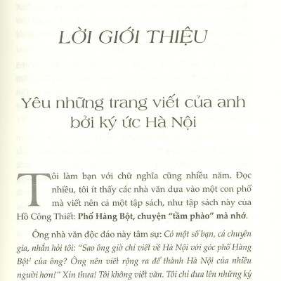 Phố Hàng Bột, Chuyện "Tầm Phào" Mà Nhớ
