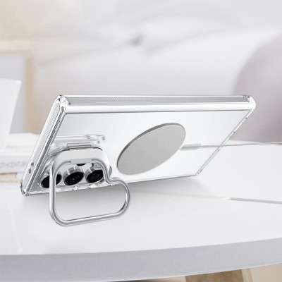 Ốp Lưng cho Samsung Galaxy S25 Ultra Trong Suốt Kiêm Giá Đỡ Raigor Inverse Rita Case Hỗ Trợ Sạc Không Dây Magnetic Viền Chống Sốc - Hàng chính hãng