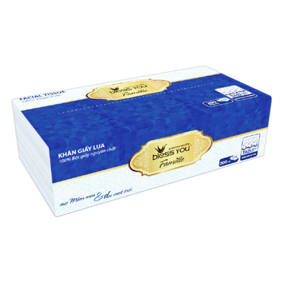 Combo 12 Gói Khăn Rút Bless You Famille 200 tờ