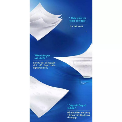 Combo 2 Lốc Khăn Giấy Gói Rút Tempo Hương Hoa Lê (Lốc 4 Gói)