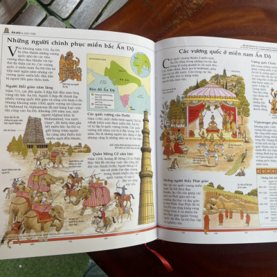 BÌA CỨNG - IN MÀU TOÀN BỘ - The USBOURNE BÁCH KHOA THƯ LỊCH SỬ THẾ GIỚI - ĐÔNG A - NXB DÂN TRÍ -