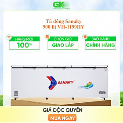 TỦ ĐÔNG 3 CÁNH SANAKY 900 LÍT VH-1199HY ĐỒNG (R600A) - hàng chính hãng - chỉ giao HCM