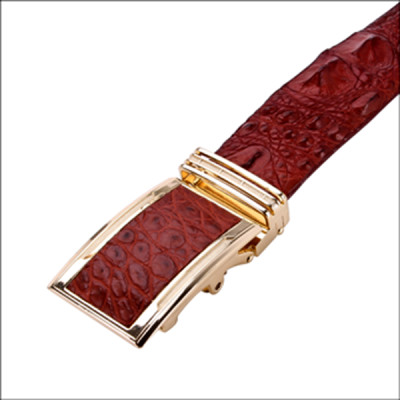 Thắt Lưng Nam Da Cá Sấu Gai Lưng Bản Lớn Huy Hoàng HT4225 - Nâu Đỏ