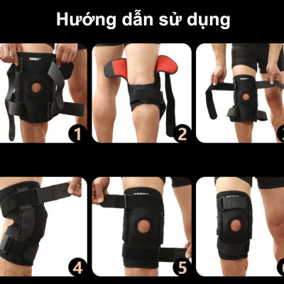 Băng Nẹp Gối H5 Có Nẹp Nhôm Hỗ Trợ Sau Mổ Dây Chằng Chéo Knee Pad Chính Hãng Aolikes (1 Chiếc)