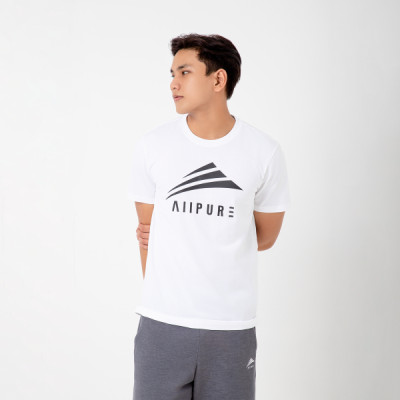 Áo thun cotton ALLPUR với logo in trực tiếp Single Jersey Essentials đen nam tính