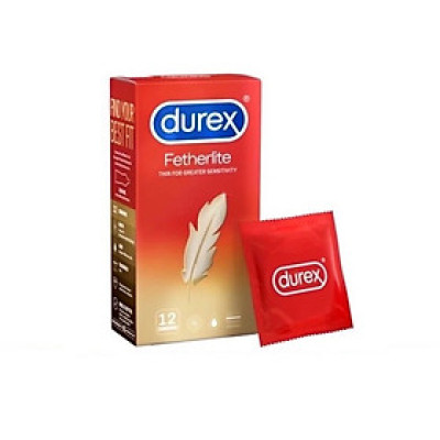 Bcs Durex Đỏ Fetherlite (12s) - Ôm Sát - Easy On - Nhập Khẩu Thái Lan