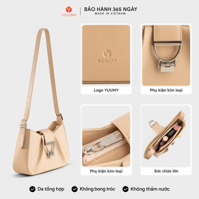 Túi Yuumy ( Thời trang nữ thiết kế khoá cách điệu sang chảnh size 26 - Túi đeo vai da Seasand YN296 )
