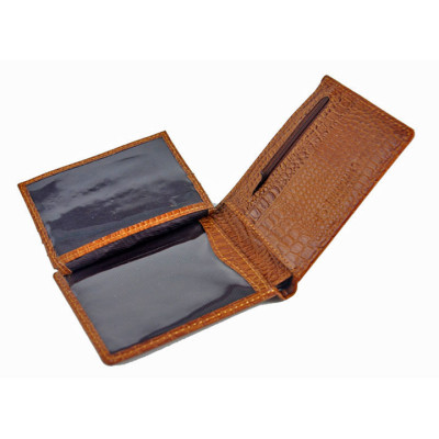 HJ2110 - Bóp nam Huy Hoàng vân cá sấu gai nhỏ màu da 