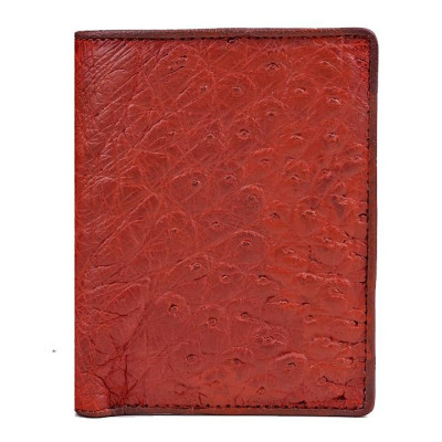 Ví nam Huy Hoàng da đà điểu da bụng kiểu đứng màu nâu đất, nâu đỏ, đen, vàng bò HC2408-09-10-18