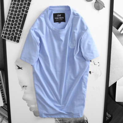 Áo Thun Cổ Tròn Thời Trang Nam Thêu Ngực Lịch Lãm - LZPS003