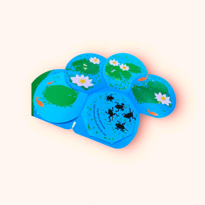 Sách cho bé - Vòng Đời Kỳ Diệu - Ếch Xanh Bé Nhỏ - Sách tranh, lật mở bông hoa - Khám phá tự nhiên