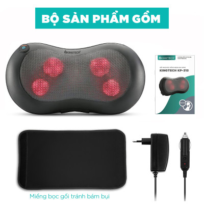 Gối Massage Đa Năng KingTech KP-315 - Máy Mát xa Toàn Thân Nhiệt Hồng Ngoại - Chuyên Sâu Cho Cổ, Vai Gáy, Lưng Dưới, Đùi, Chân - Sử Dụng Tại Nhà, Văn Phòng, Trên Ô Tô - Quà Tặng Cho Bạn Bè, Người Thân