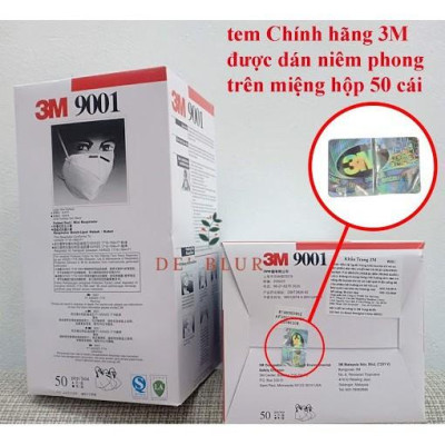 Khẩu Trang 3M 9001 Lọc 90% Bụi Mịn PM2.5 & Khí Thải Chuẩn N90