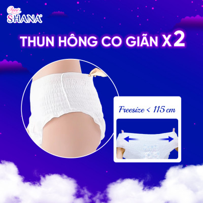 [MUA 1 TẶNG 1] Băng Vệ Sinh Quần Peppy Shana Ngày Đêm Siêu Thấm, Freesize, Chống Tràn Tối Đa