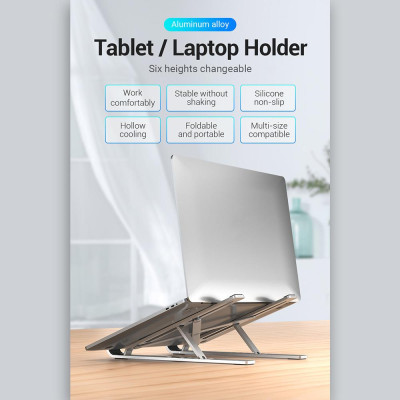 Giá đỡ máy tính xách tay Vention KDLI0 có thể gập lại  chống trượt với góc thay thế có thể điều chỉnh  Macbook Pro