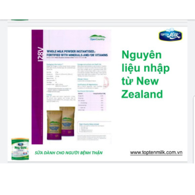 Sữa dinh dưỡng cho người bị thận Ney Gold 400g topten milk