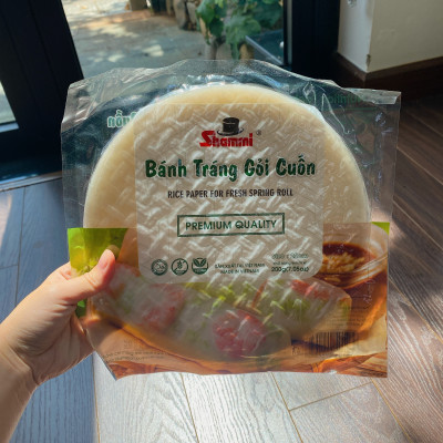 Combo 5 Bánh tráng gỏi cuốn Shammi tròn size 22cm túi 400g (Bánh tráng cuốn xuất khẩu)