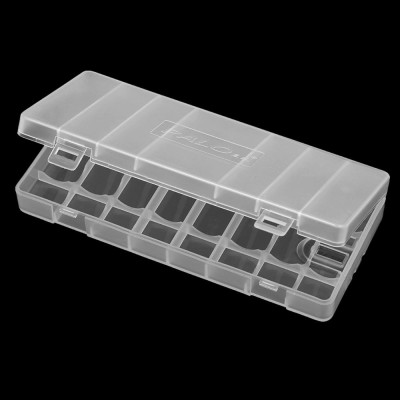 1Pc PALO Transparent AA Battery Storage Box Case High-quality Container Durable Plastic Battery Holder with Lid Holds 8
