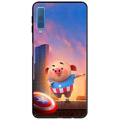 Ốp lưng in cho Samsung A7 2018 Mẫu Heo CAP