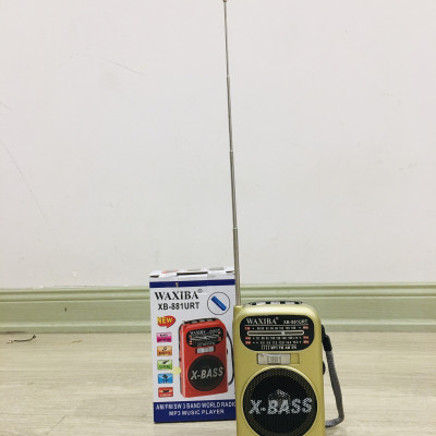 Đài Radio Mini, Đài Radio Cho Người Già Waxiba XB-881URT Cao Cấp Mp3/Usb/Thẻ Nhớ/Đèn Pin-Hàng Chính Hãng
