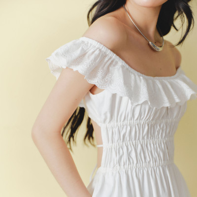 DOTTIE - Đầm cánh tiên hở lưng - Trắng - D0710