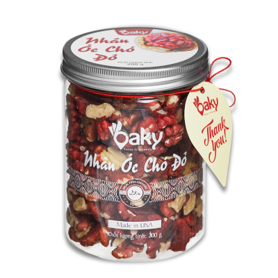 Quà Tặng Oaky - Combo Hạt Dinh Dưỡng Cao Cấp Nhân Óc Chó Vàng, Nhân Óc Chó Đỏ, Nho Khô - Tặng Túi Giấy Sang Trọng