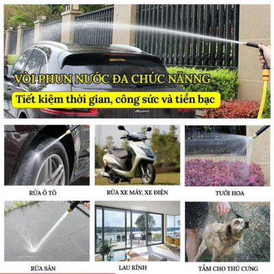 Vòi Xịt Rửa Xe Áp Lực Cao - Tưới Cây Với 4 Chế Độ Nước 810-2,498,622