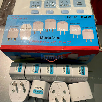 Ổ Nối Điện Chuyển Đổi Đầu Phích Cắm 3 Chấu Sang 2 Chân Dẹt Công Suất Tải 500W Điện Áp 220V Phổ Biến