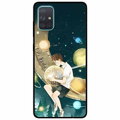 Ốp lưng dành cho Samsung A71 mẫu Cậu Bé Ôm Trăng