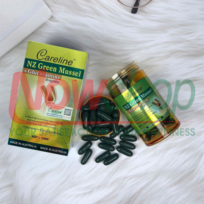 NZ Green Mussel + Glucosamine Careline hộp 60 viên hỗ trợ xương khớp chắc khỏe ngăn ngừa thoái hóa
