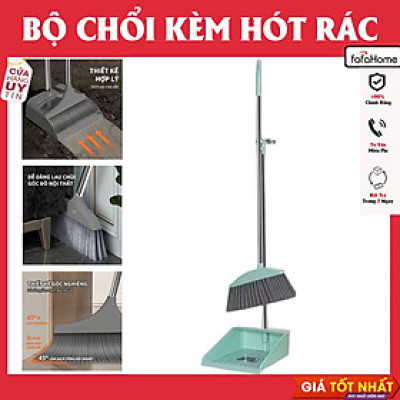 Chổi Nhựa Quét Nhà 2in1 Thông Minh Kèm Hót Rác Cán Dài Gấp Gọn Tiện Dụng